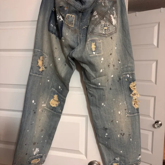 Magnolia Pearl “Calico” Paint-Splattered Boyfriend Jeans - Picture 5 of 6